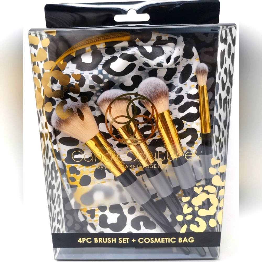 Candie Couture 4pc Brush Set + Makeup Pouch